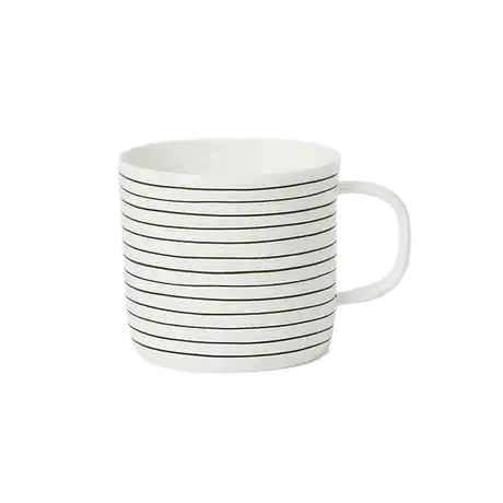 Striped porcelain cup navy