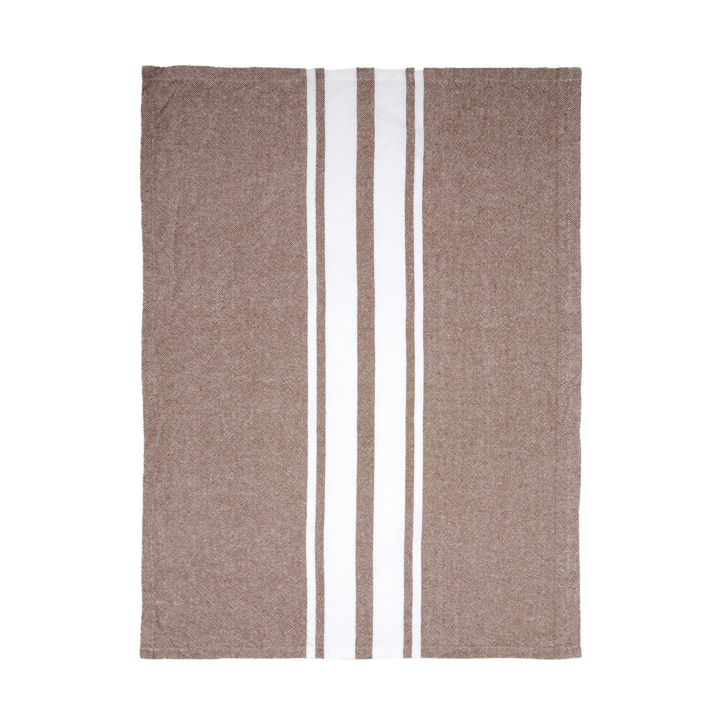 Stripe yarn dyed cotton tea towel sienna