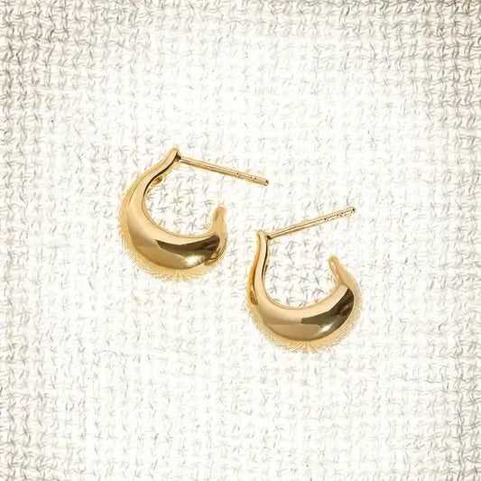 Temple of the Sun Poppy earrings gold