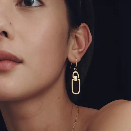 Temple of the Sun Vault earrings gold