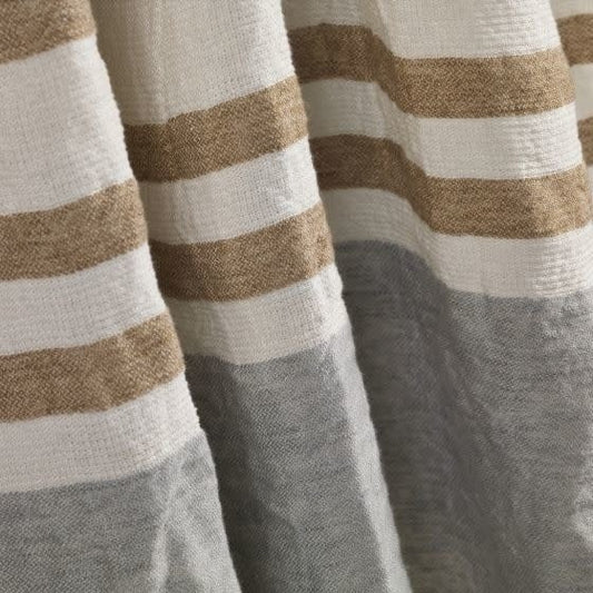 Belgium linen fouta throw ash stripe 110 x 180cm