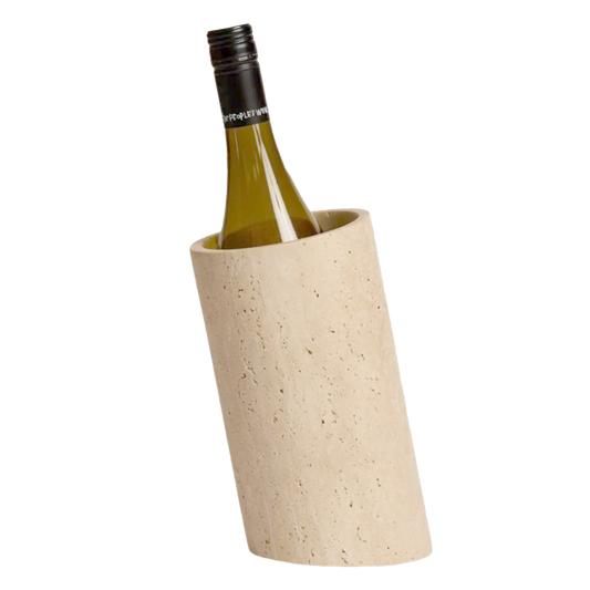 Travertine wine holder