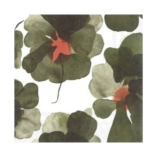 Marimekko paper napkins set of 20 valssi olive