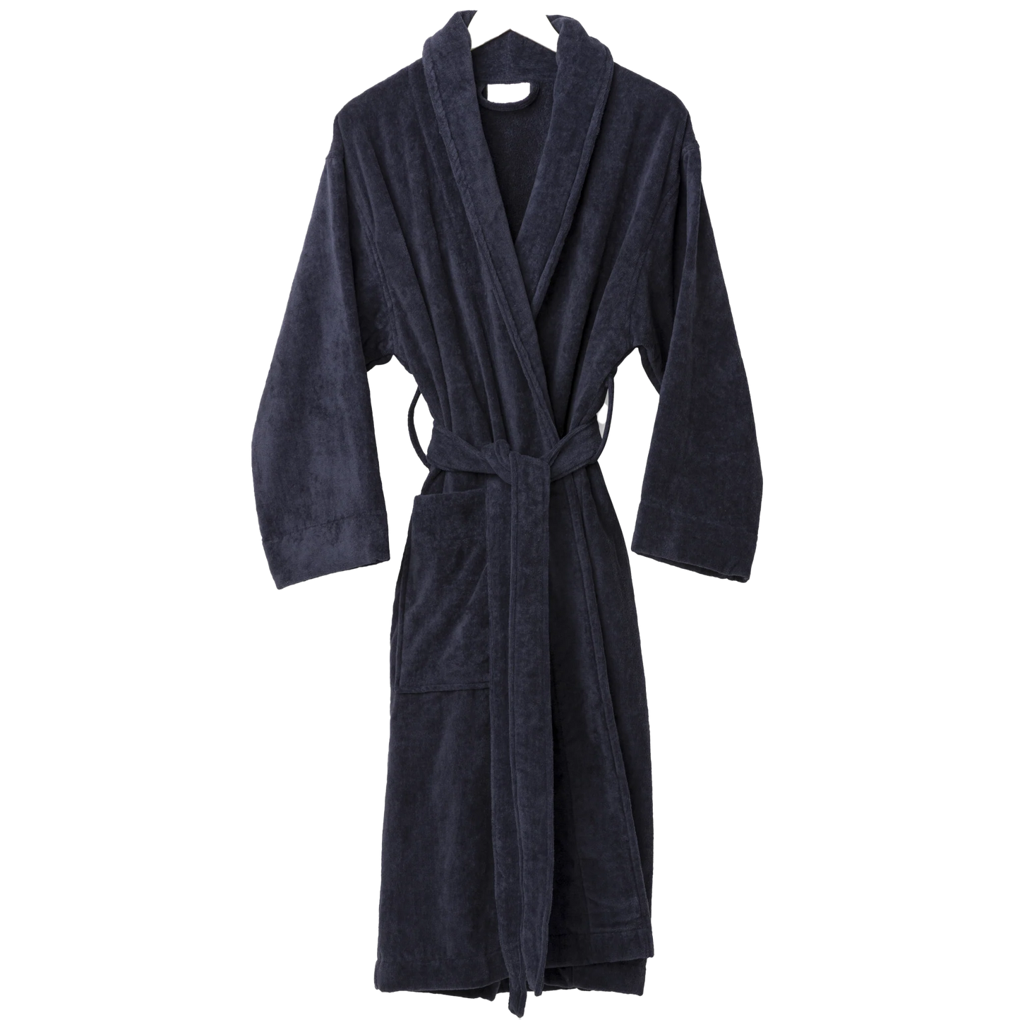 Cotton velour dressing gown midnight