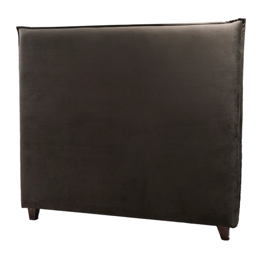 Velvet headboard walnut