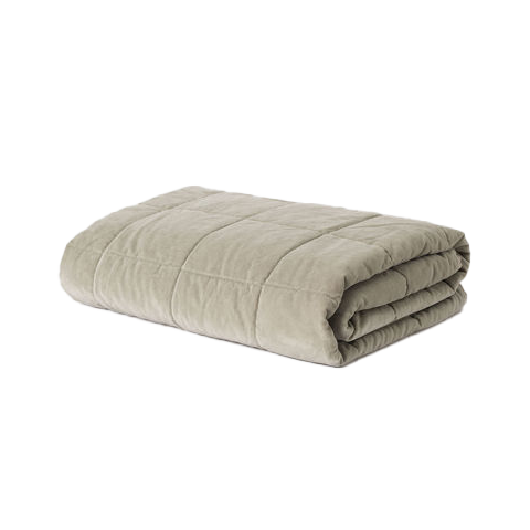 Cotton velvet quilted throw puddle 140 x 180cm