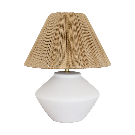 White washed table lamp base