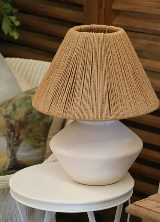 White washed table lamp base