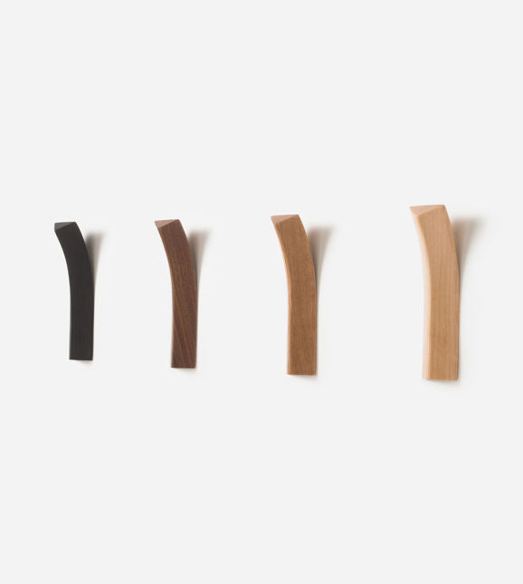Bow wooden wall hook black