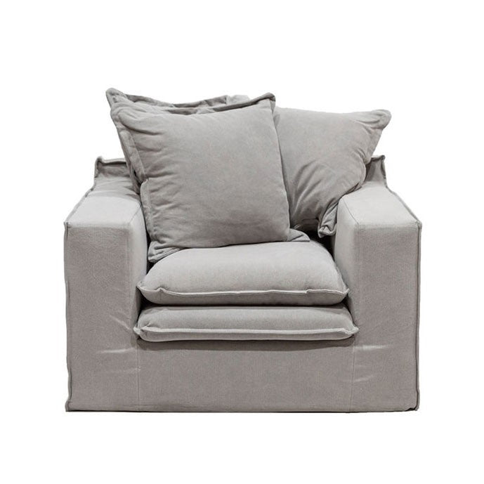 Keely slip cover armchair cement