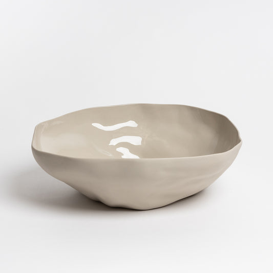 Ceramic organic shaped bowl cashmere 27cm