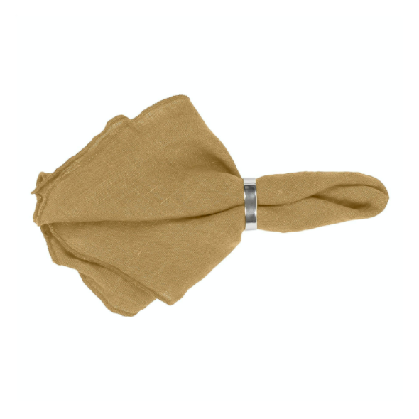 Add a touch of elegant style to your table setting, with this quality eco friendly Gracie linen napkin, from Danish homeware brand Broste Copenhagen.  The napkin is made of 100% linen and features matching overlocked edging.   Dimensions: 45cm square  Colour: tan