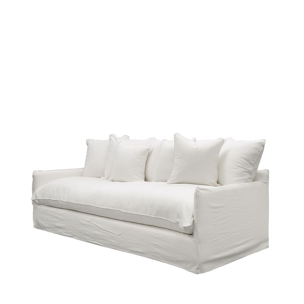 Lotus Slip Cover 3-seater Sofa white