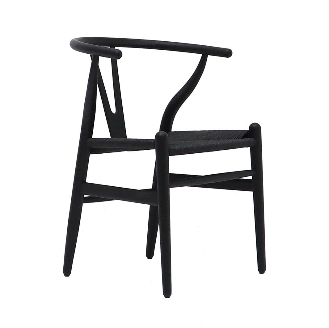 Wishbone chair all black