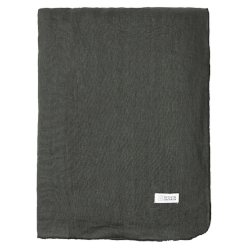 Add a touch of elegant style to your table setting, with this long 'Gracie' linen tablecloth, from Danish homeware brand, Broste Copenhagen.  The tablecloth is made of 100% linen and features a dark charcoal overlocked edging.  Dimensions: 160cm wide x 300cm long  Colour: dark charcoal
