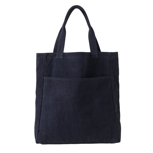 Oversized thick cotton tote bag navy