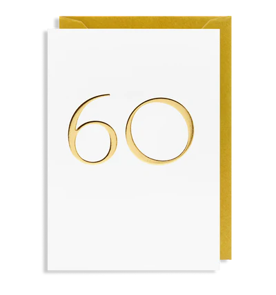 60 Gold foil standard card.  Card is blank inside.