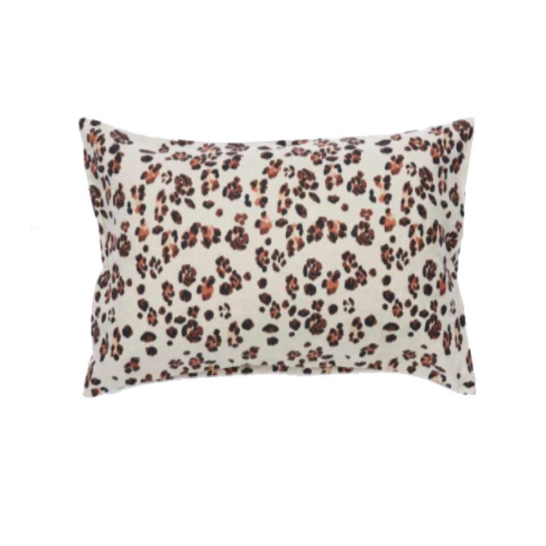 SOW leopard print linen pillowcase set