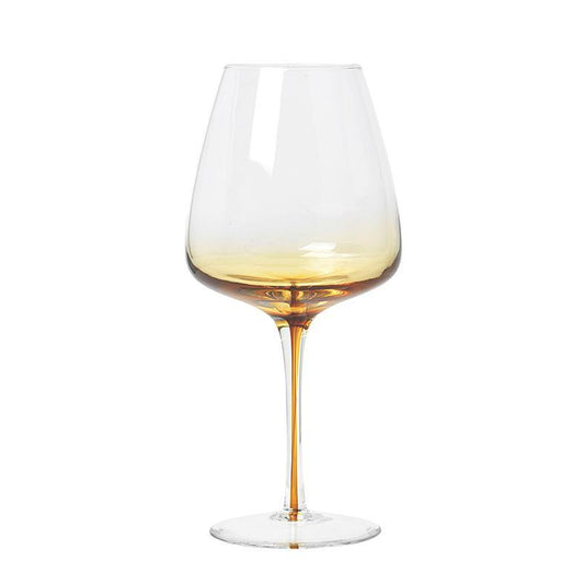 Broste Red wine glass amber