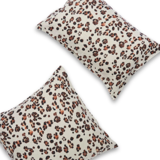 SOW leopard print linen pillowcase set