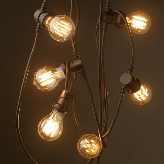 Filament bulb festoon lights