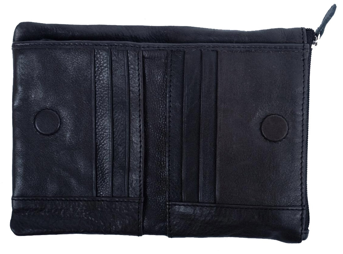 Dusky Robin dusky leather purse black
