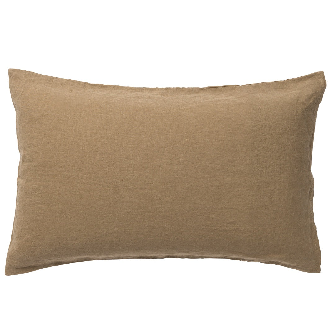Pair of linen pillowcases pickle