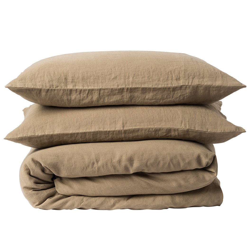 Pair of linen pillowcases pickle