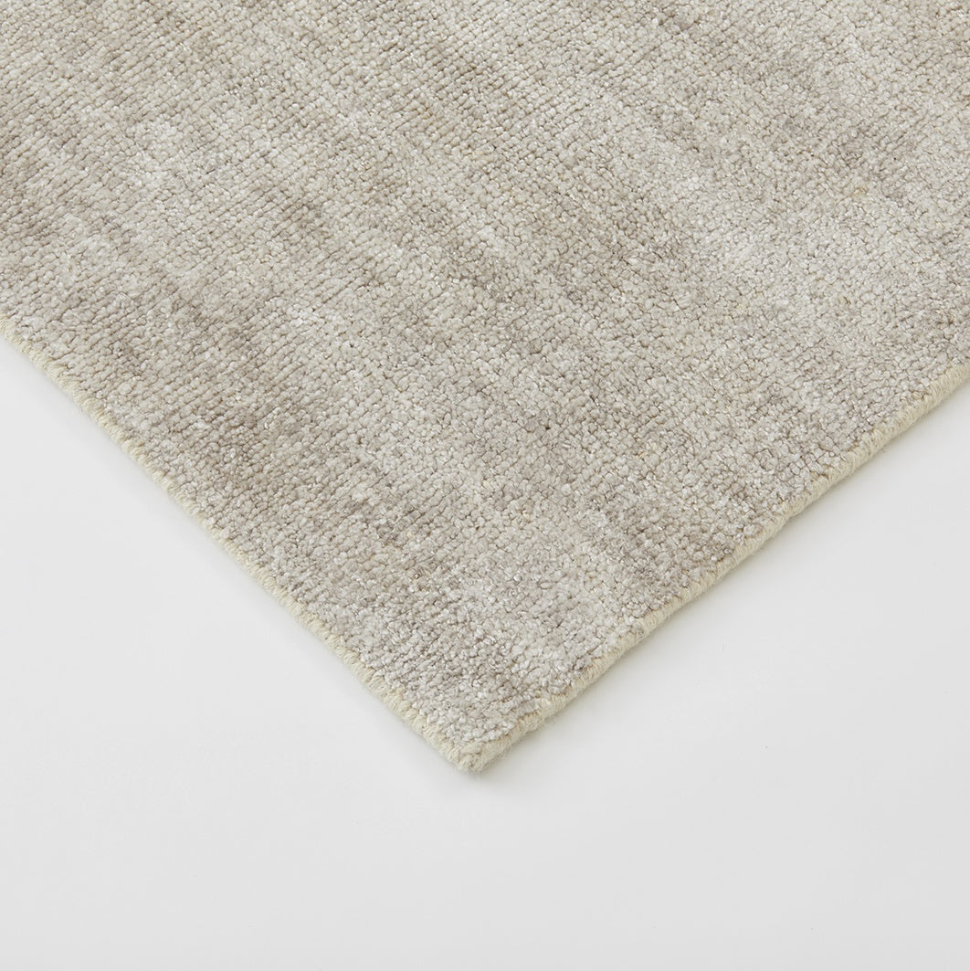 Weave Almonte bamboo silk & wool rug oyster 200 x 300cm