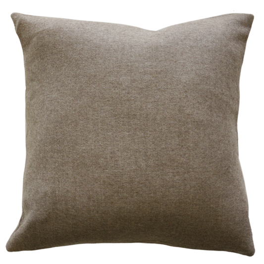 Luxuriously soft and beautifully textured, this finely woven cushion cover is crafted from 100% alpaca wool.  Dimensions: 50cm square  Colour: taupe