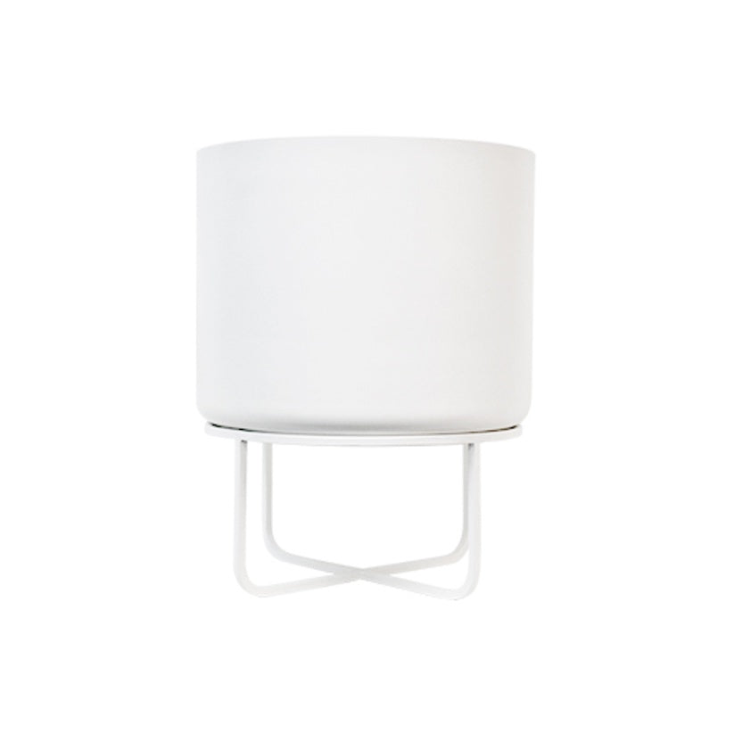 Asher planter on stand white