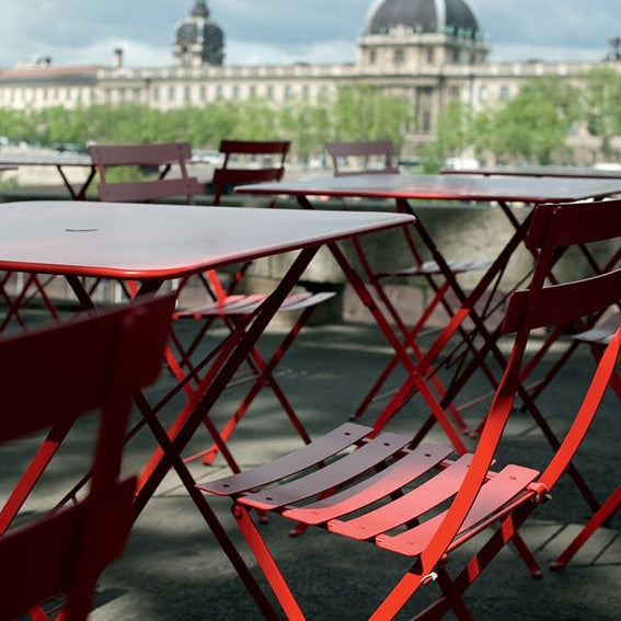 Bistro square table 71cm clay grey