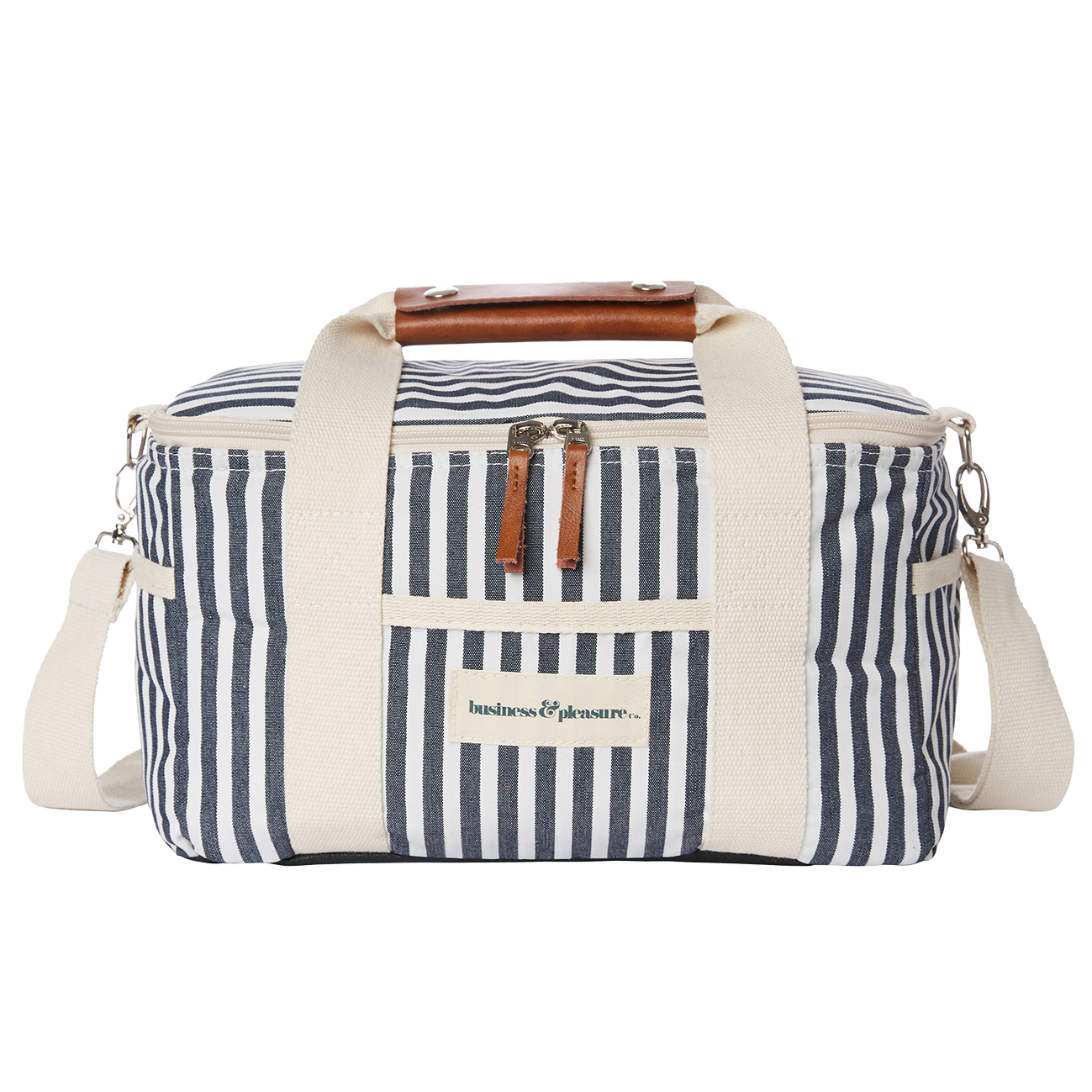 Premium cooler bag Laurens navy stripe 14 litre