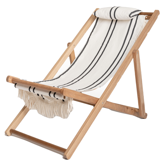 Premium sling chair black stripe