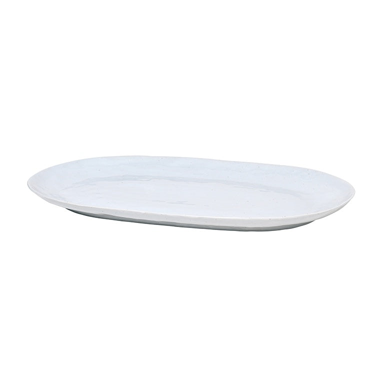 Broste soft grey oval serving platter 40cm