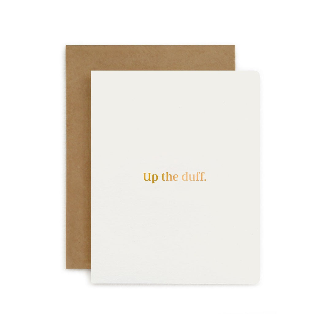 Up the duff card