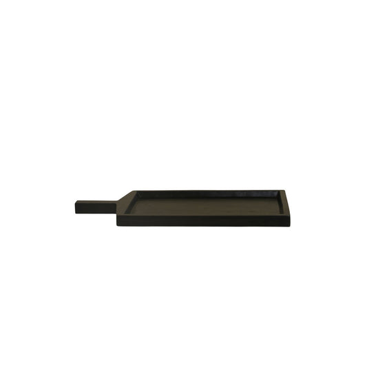 Ebonised rect serving board black 38cm