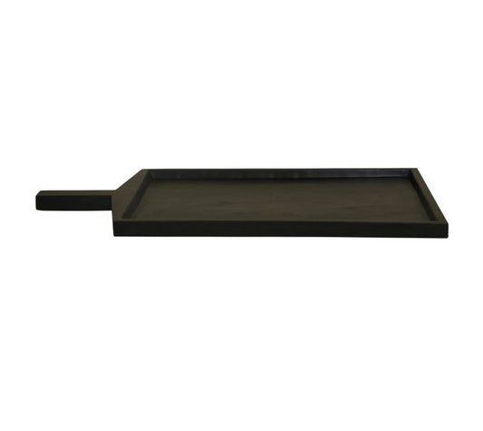 Ebonised rect serving board black 50cm
