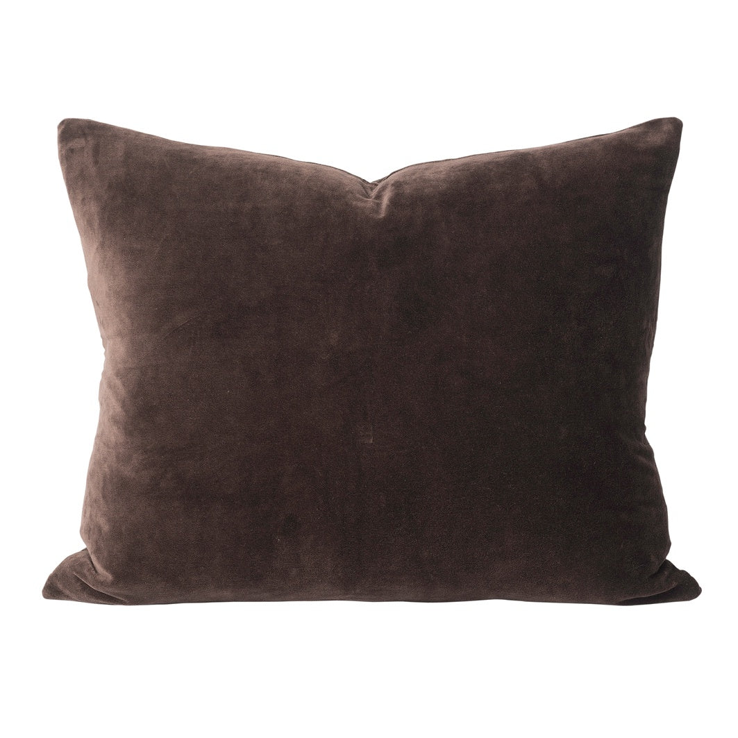Cotton velvet cushion cover henna 55 x 45cm
