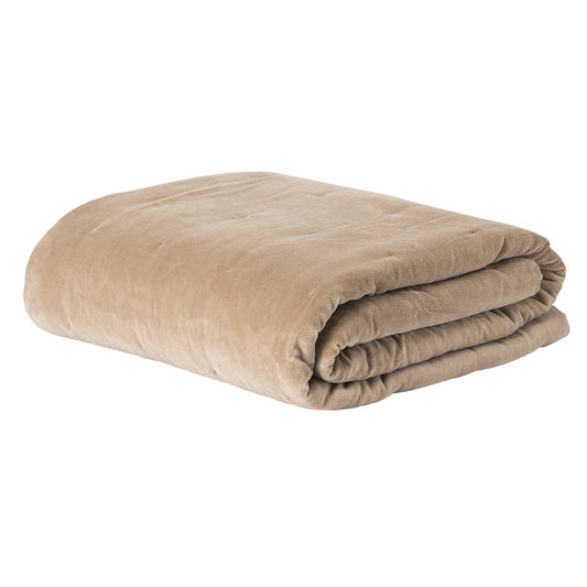 Cotton velvet quilted bedspread artichoke