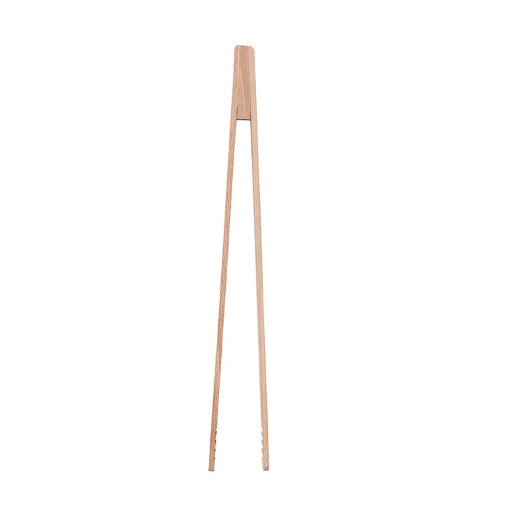 These simple tongs were designed and handcrafted with fine grain beechwood.  They were made in Germany by a manufacturer with over 80 years' experience.  Dimensions: 30cm long