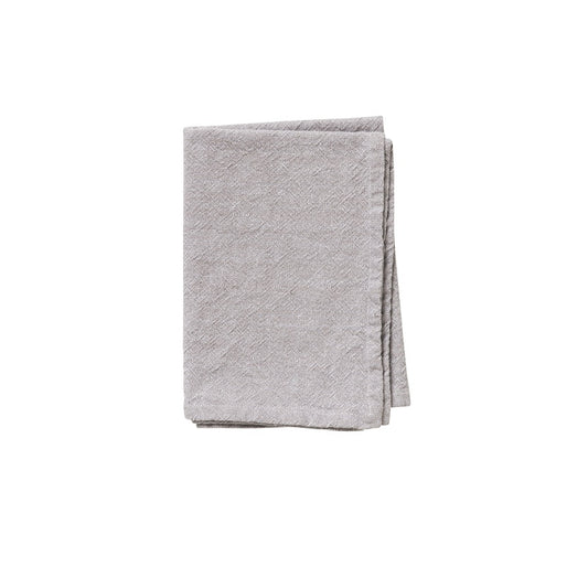 Washed cotton tea towel grey