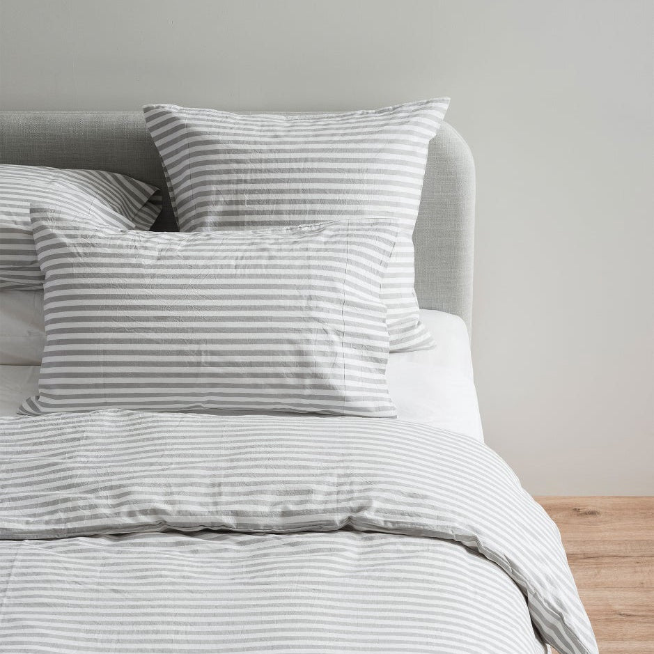 Organic cotton euro pillowcase stripe