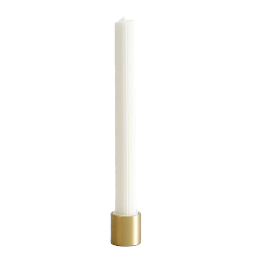 Column candle holder brass