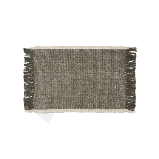 Cotton door mat olive 50 x 70cm