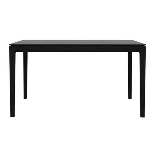 French oak dining table black