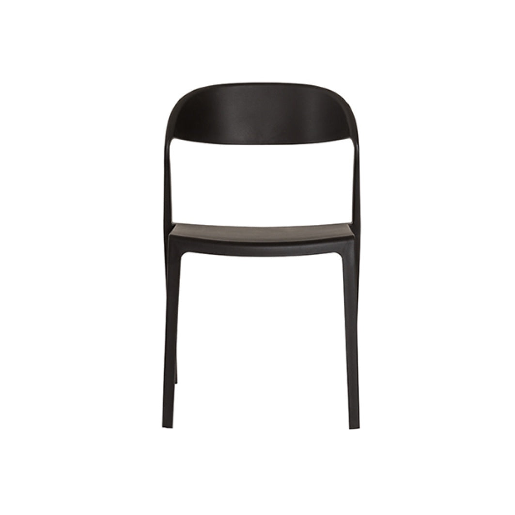 Minimalist outdoor dining chair black