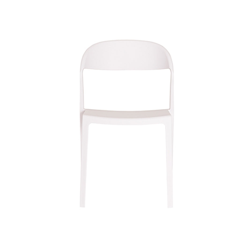 Minimalist outdoor dining chair white