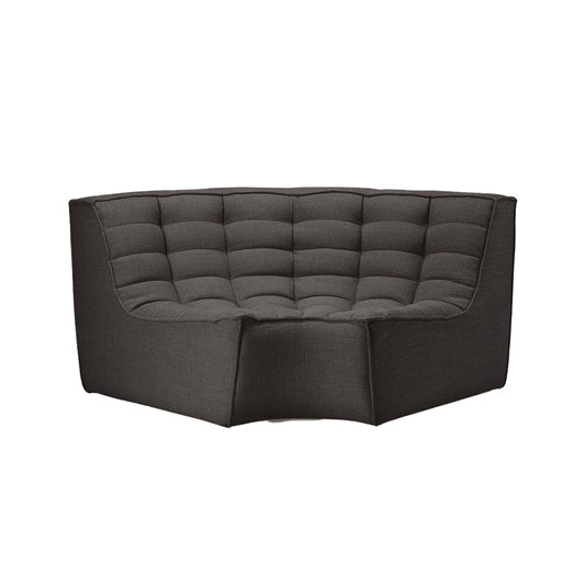 Sebastian curved sofa corner set dark grey