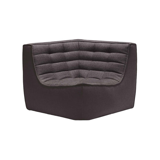 Sebastian square sofa corner seat dark grey